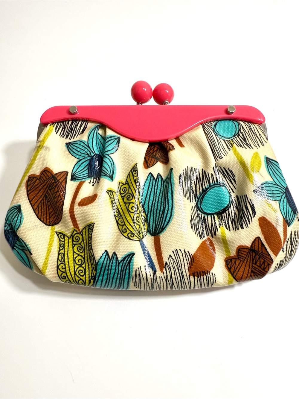 Y2K Vintage Fossil “Key-Per” Collection Kiss-Lock Clutch